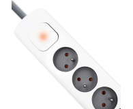 QOLTEC antyprzepięciowa - 6 gniazd, 2x USB, 1.8m, biało-szara - 1122594 - zdjęcie 6